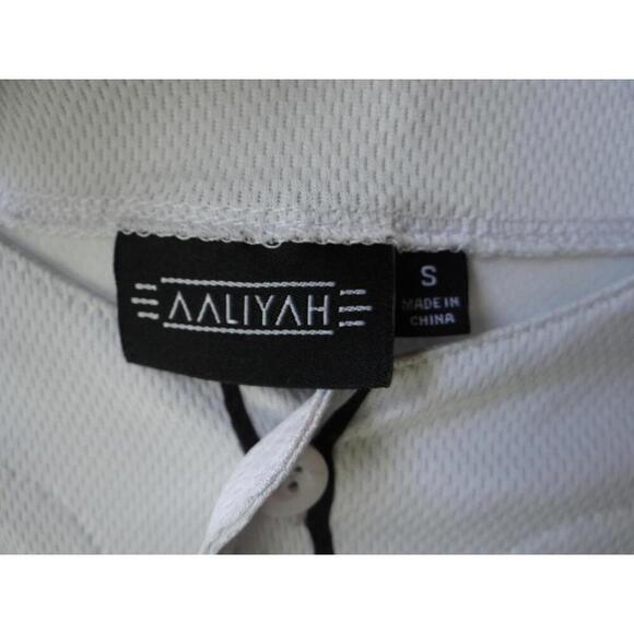 Y2K - VINTAGE Aaliyah Graphic Baseball Jersey - White & Black - Small - Picture 3 of 4